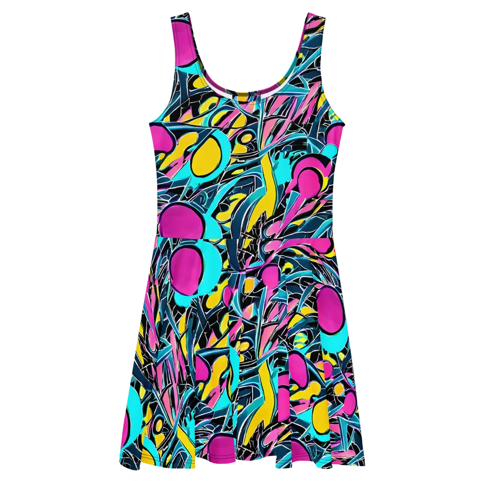 Neon Kinetics on Skater Dress — Front