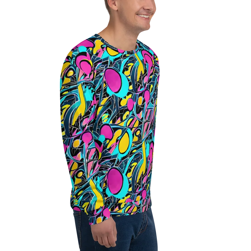 Neon Kinetics on Sweatshirt — Right Front