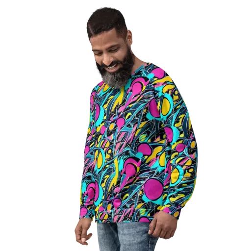 Neon Kinetics on a Sweatshirt