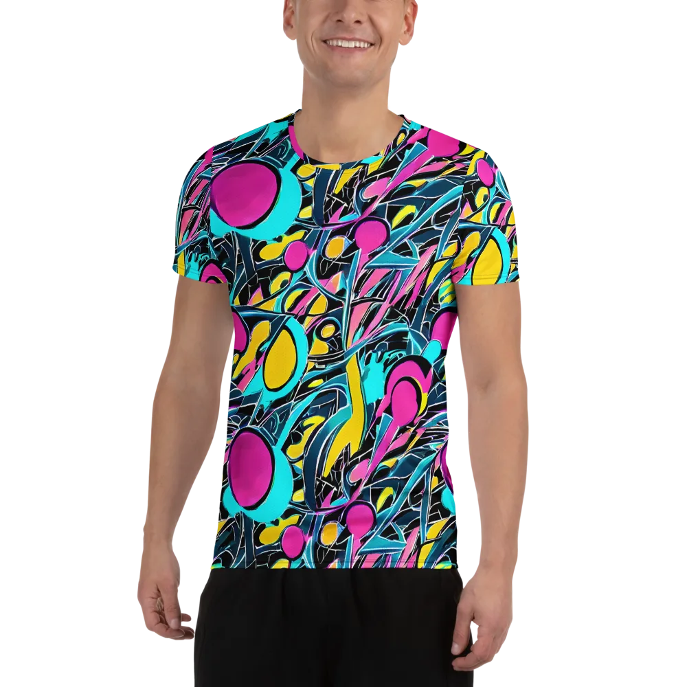 Neon Kinetics on Men's Athletic T-Shirt — Front