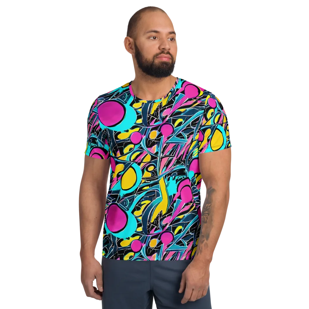 Neon Kinetics on Men's Athletic T-Shirt — Front