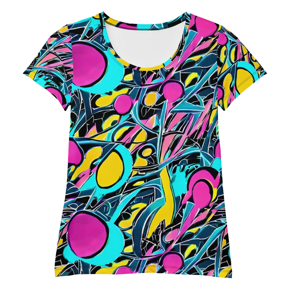 Neon Kinetics on Women's Athletic T-Shirt — Front