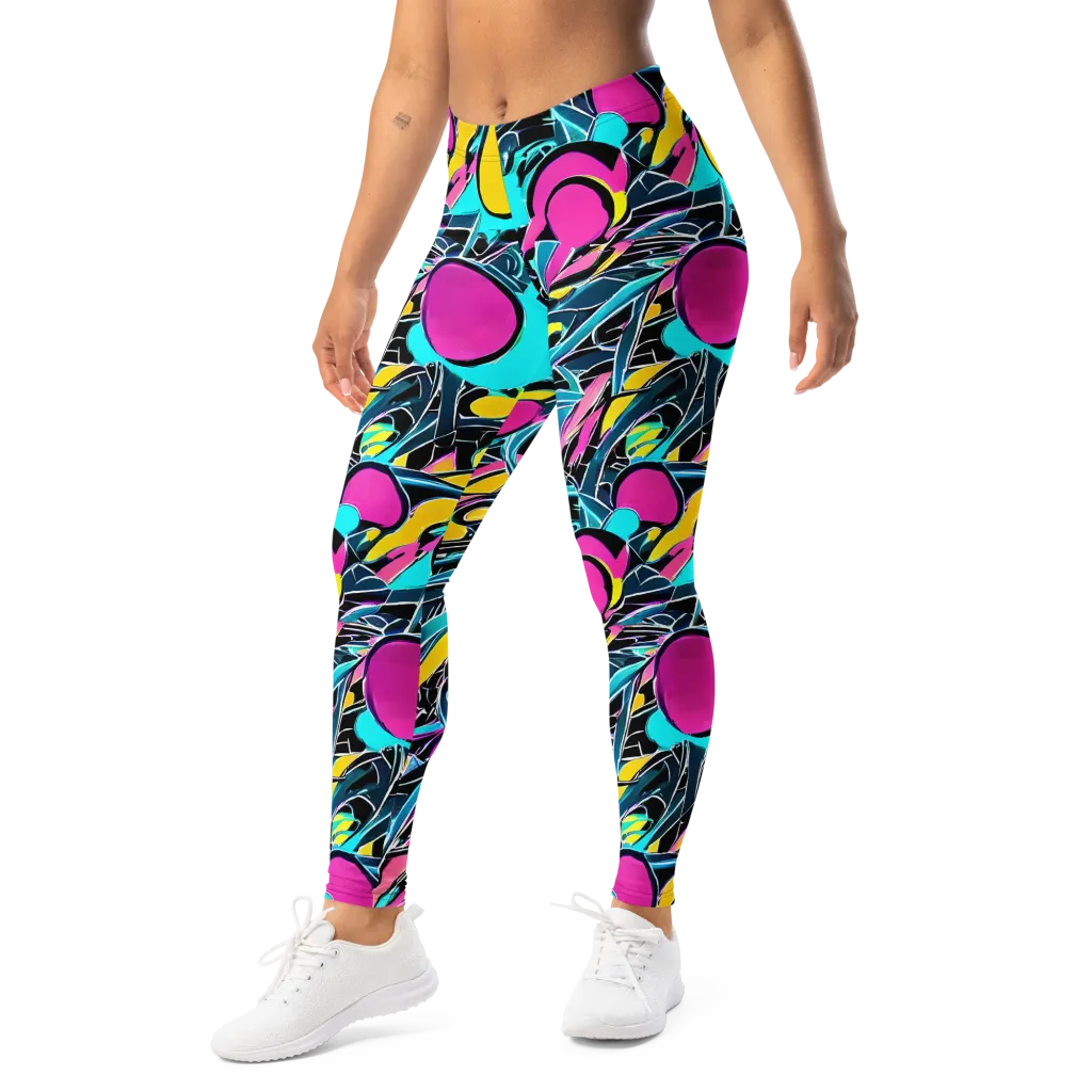 Neon Kinetics on Leggings — Left Front