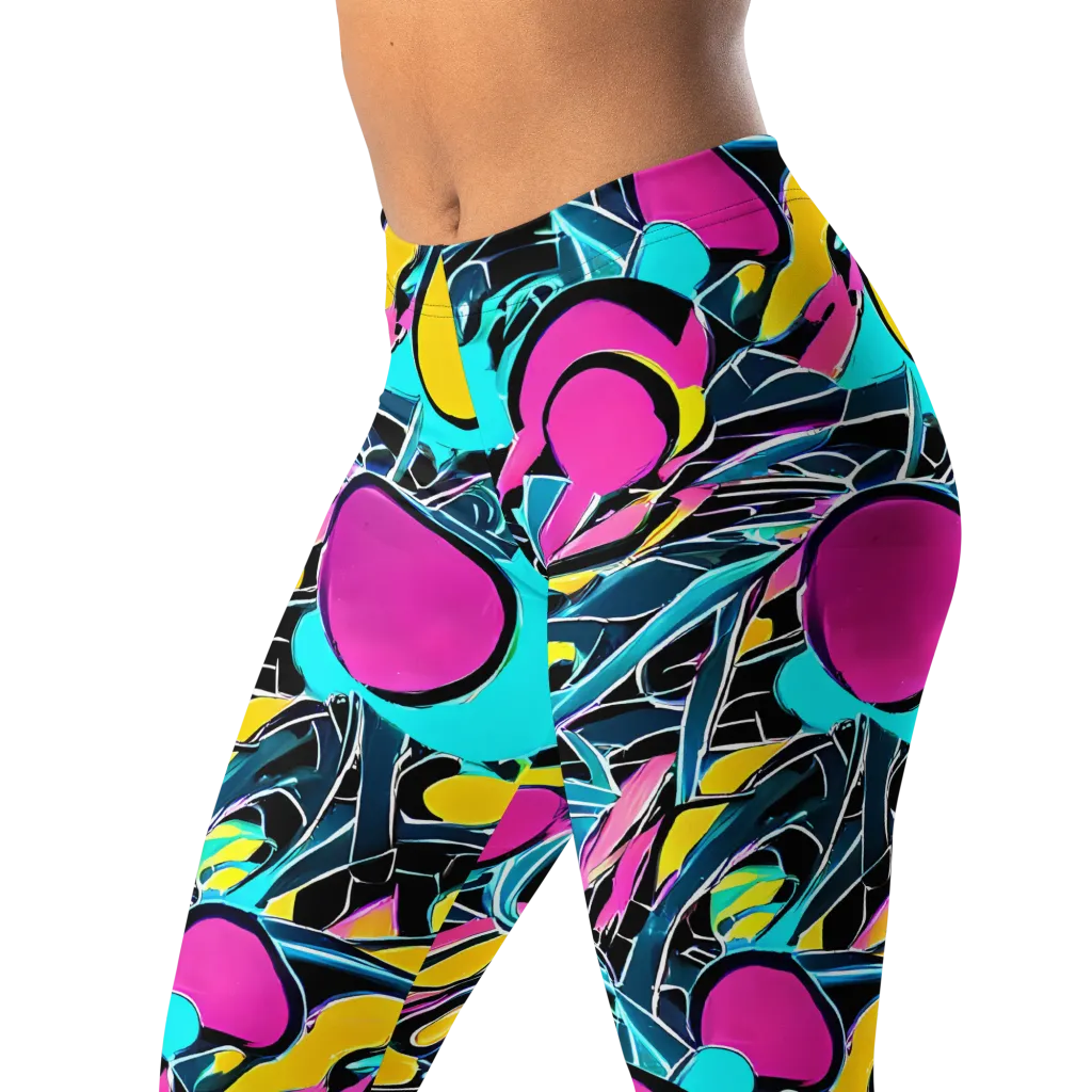 Neon Kinetics on Leggings — Left Front