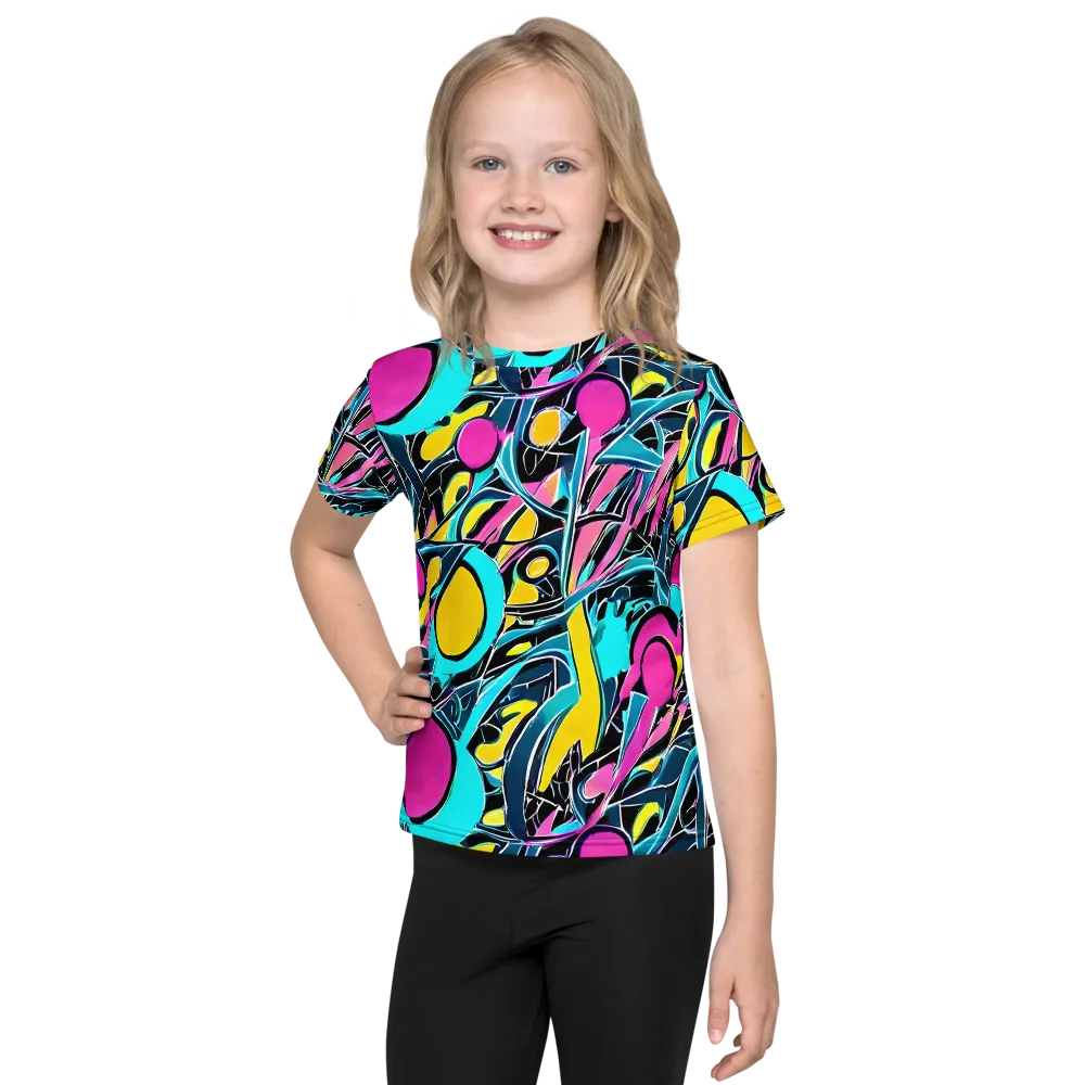 Neon Kinetics on Kids Crew Neck T-Shirt — Front