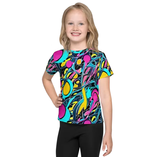 Neon Kinetics on a Kids Crew Neck T-Shirt
