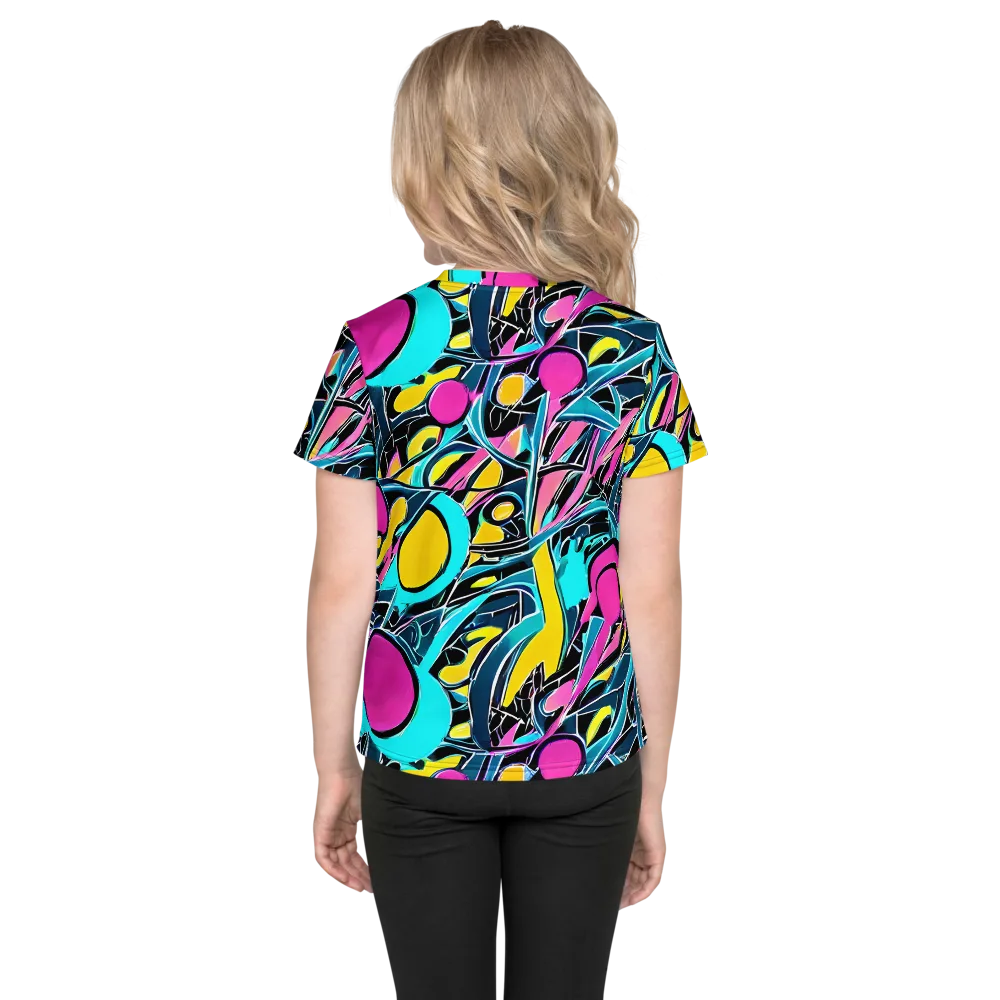 Neon Kinetics on Kids Crew Neck T-Shirt — Back