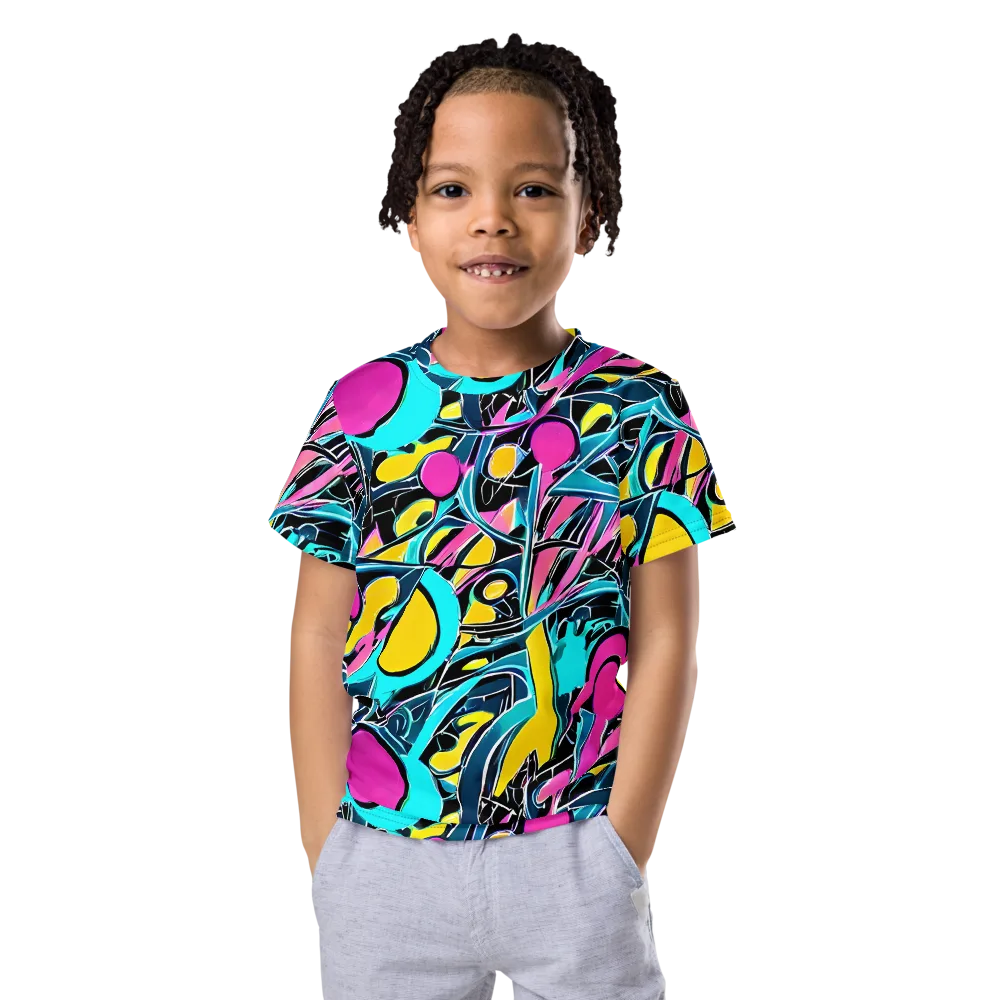 Neon Kinetics on Kids Crew Neck T-Shirt — Front