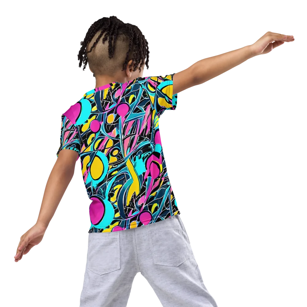 Neon Kinetics on Kids Crew Neck T-Shirt — Back