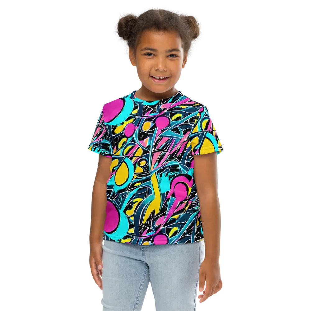 Neon Kinetics on Kids Crew Neck T-Shirt — Front