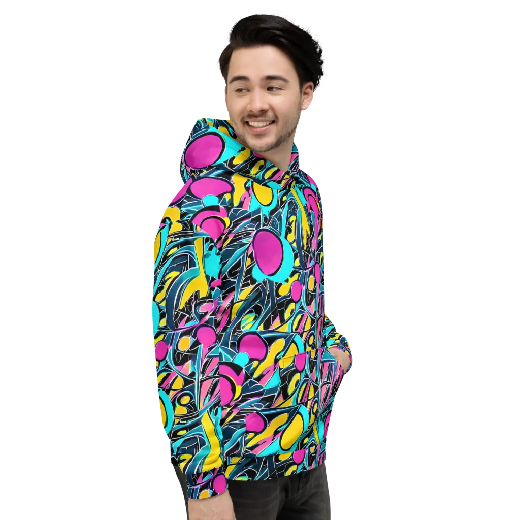 Neon Kinetics on Hoodie — Right