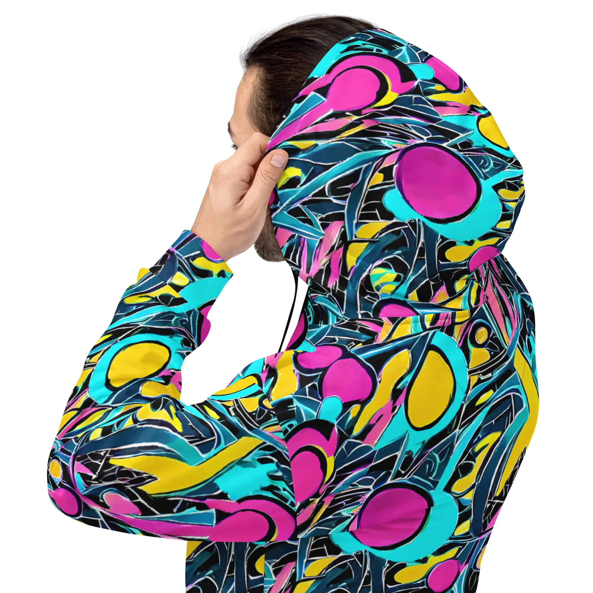 Neon Kinetics on Hoodie — Back