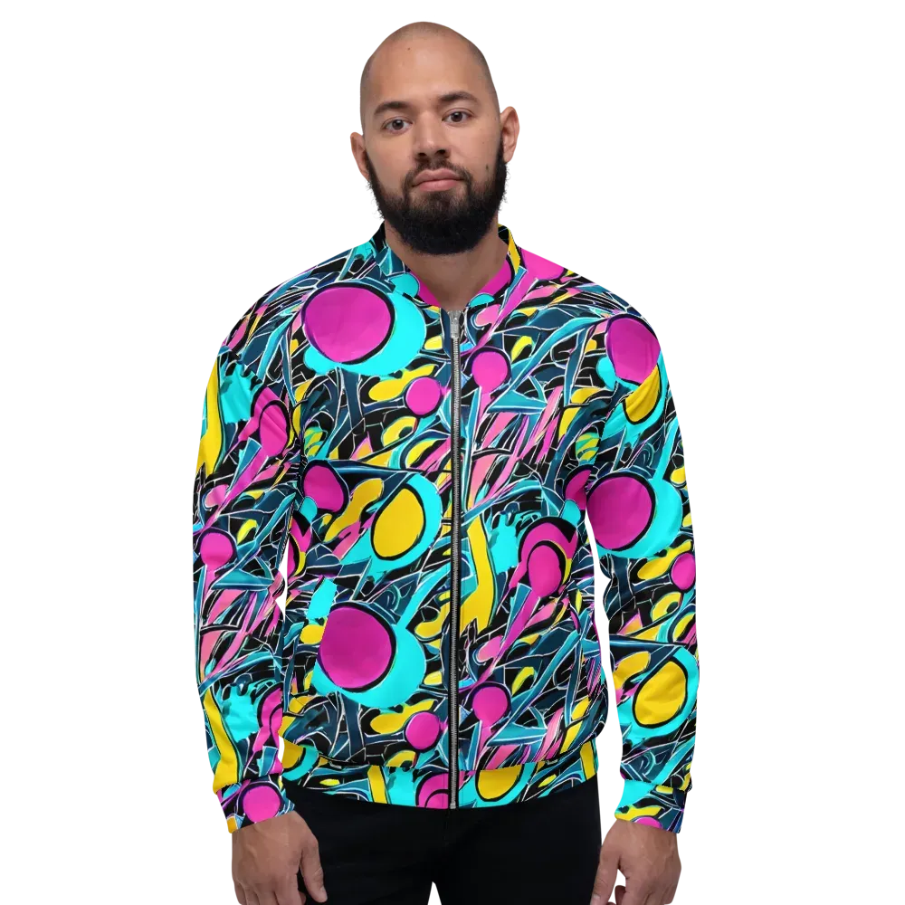 Neon Kinetics on Bomber Jacket — Front