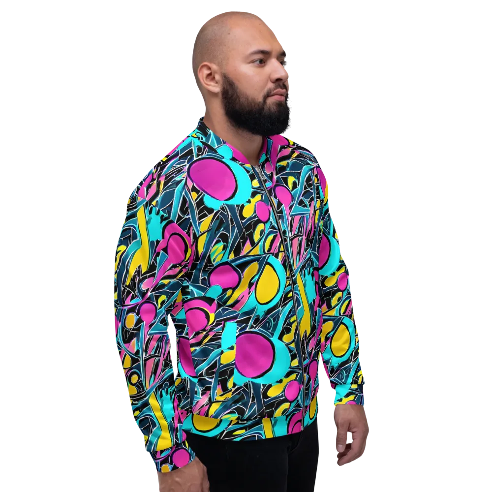 Neon Kinetics on Bomber Jacket — Right