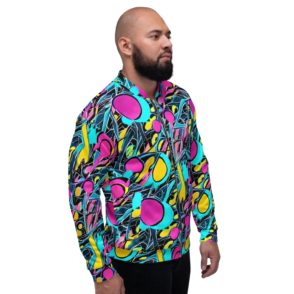 Neon Kinetics on Bomber Jacket — Right