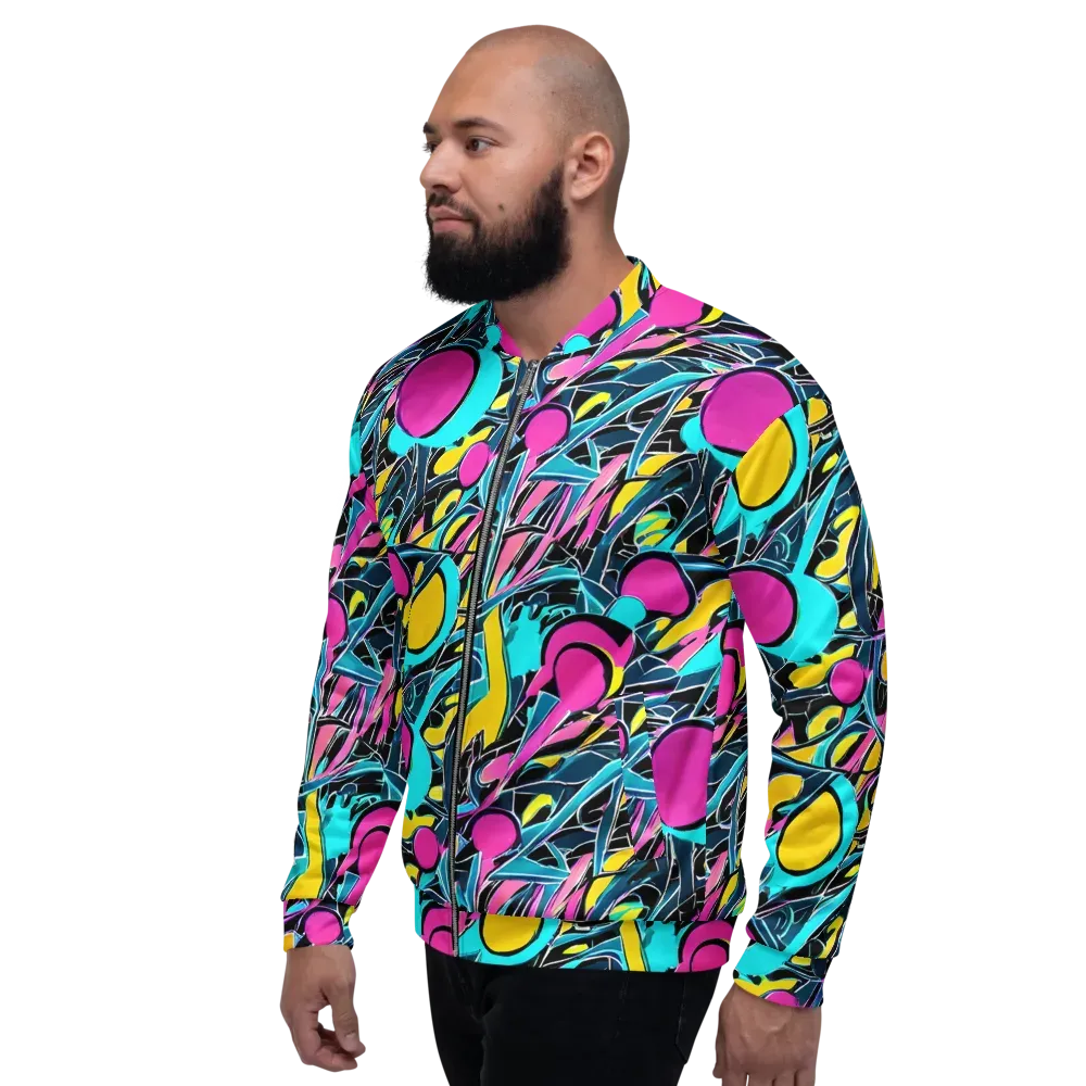 Neon Kinetics on Bomber Jacket — Left