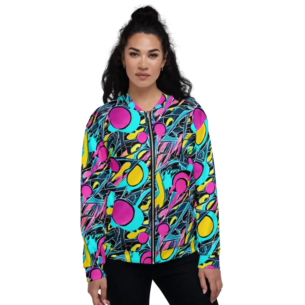 Neon Kinetics on Bomber Jacket — Front