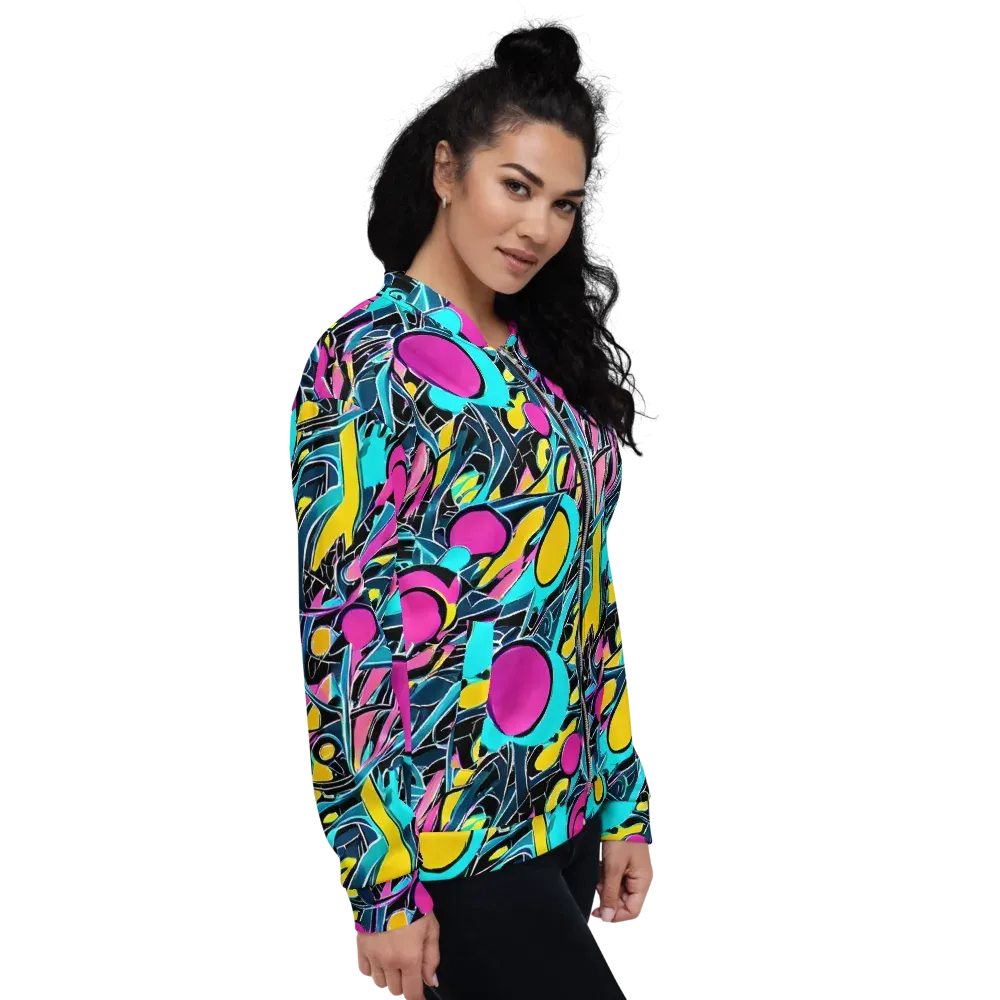 Neon Kinetics on Bomber Jacket — Right