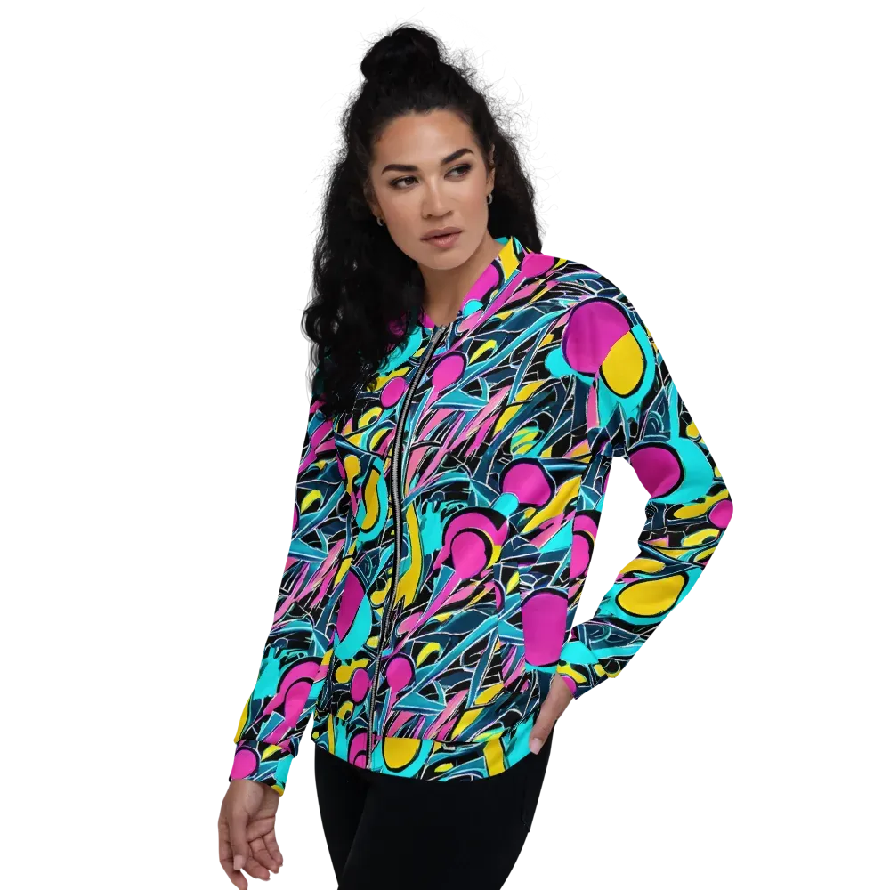 Neon Kinetics on Bomber Jacket — Left