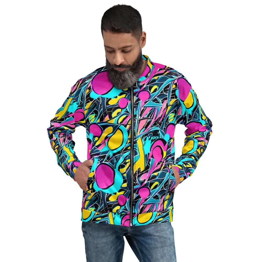 Neon Kinetics on Bomber Jacket — Front