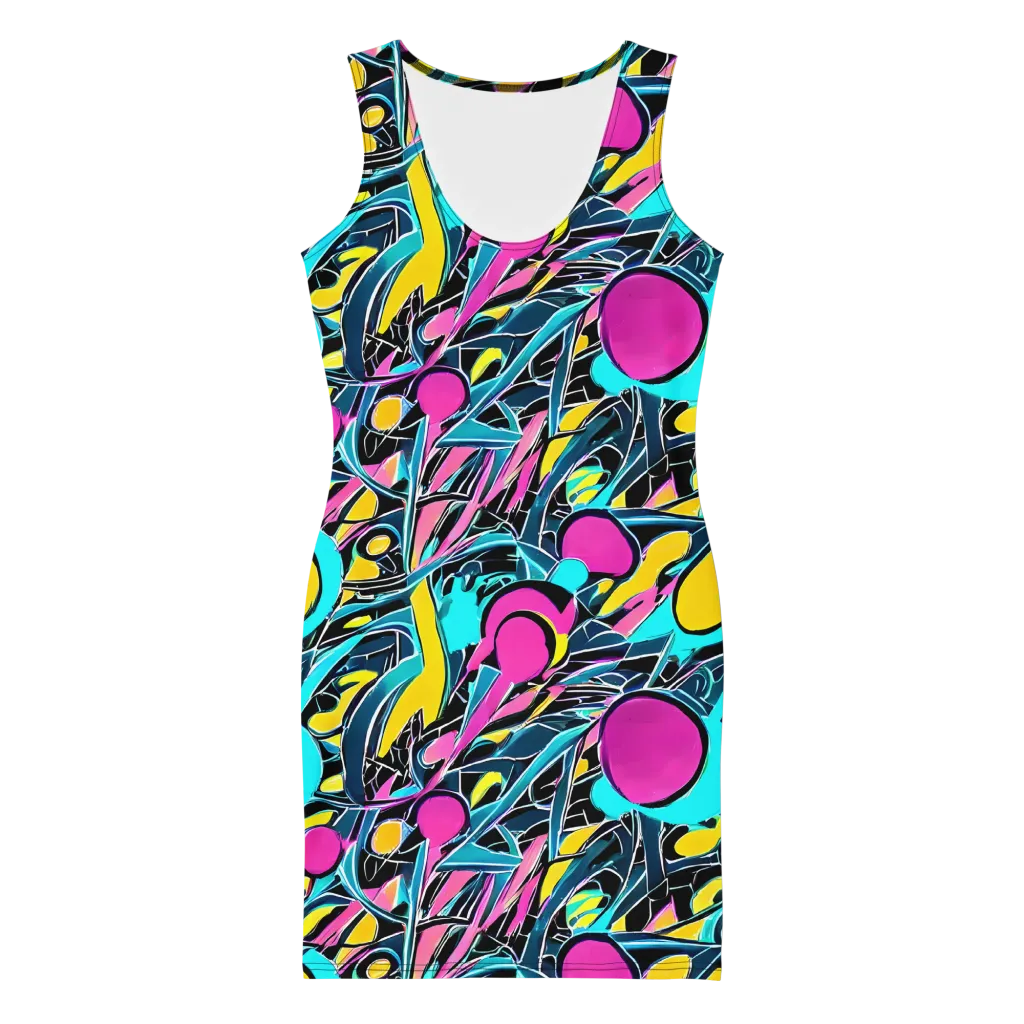 Neon Kinetics on Bodycon Dress — Front