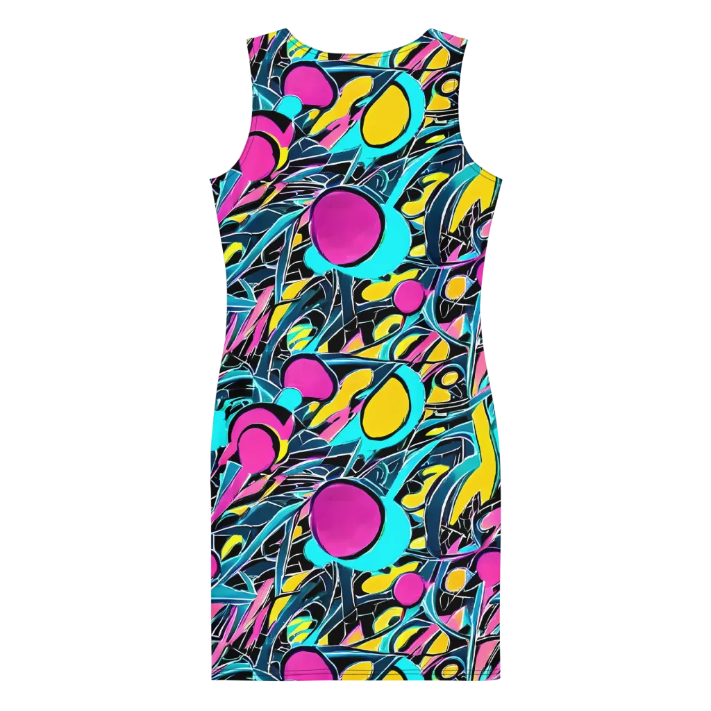 Neon Kinetics on Bodycon Dress — Back
