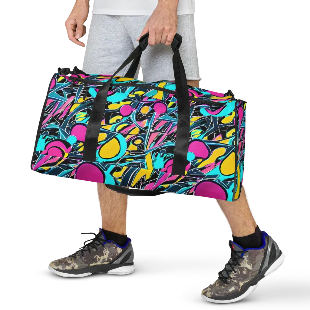 Neon Kinetics on Duffle Bag — Front