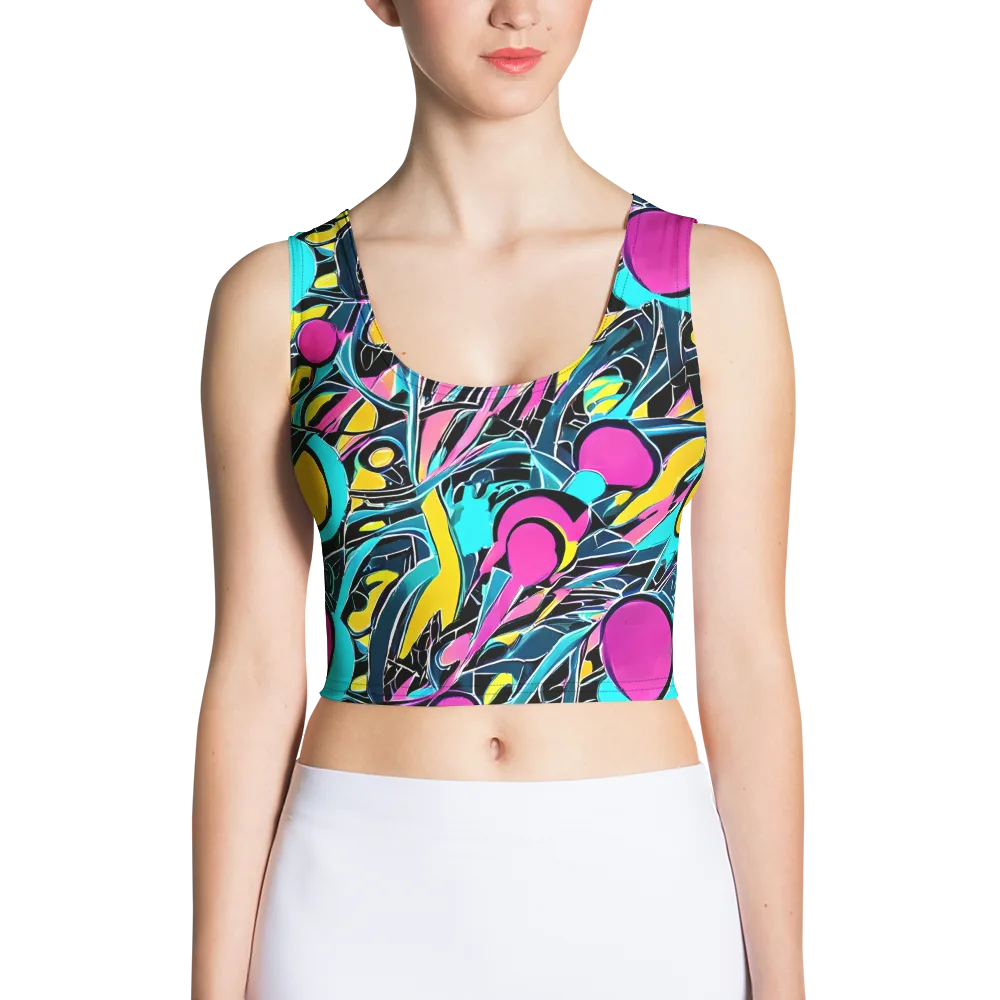 Neon Kinetics on Crop Top — Front