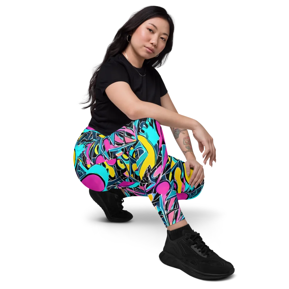 Neon Kinetics on Leggings with Pockets — Right Front