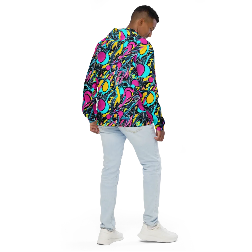 Neon Kinetics on Men's Windbreaker — Back