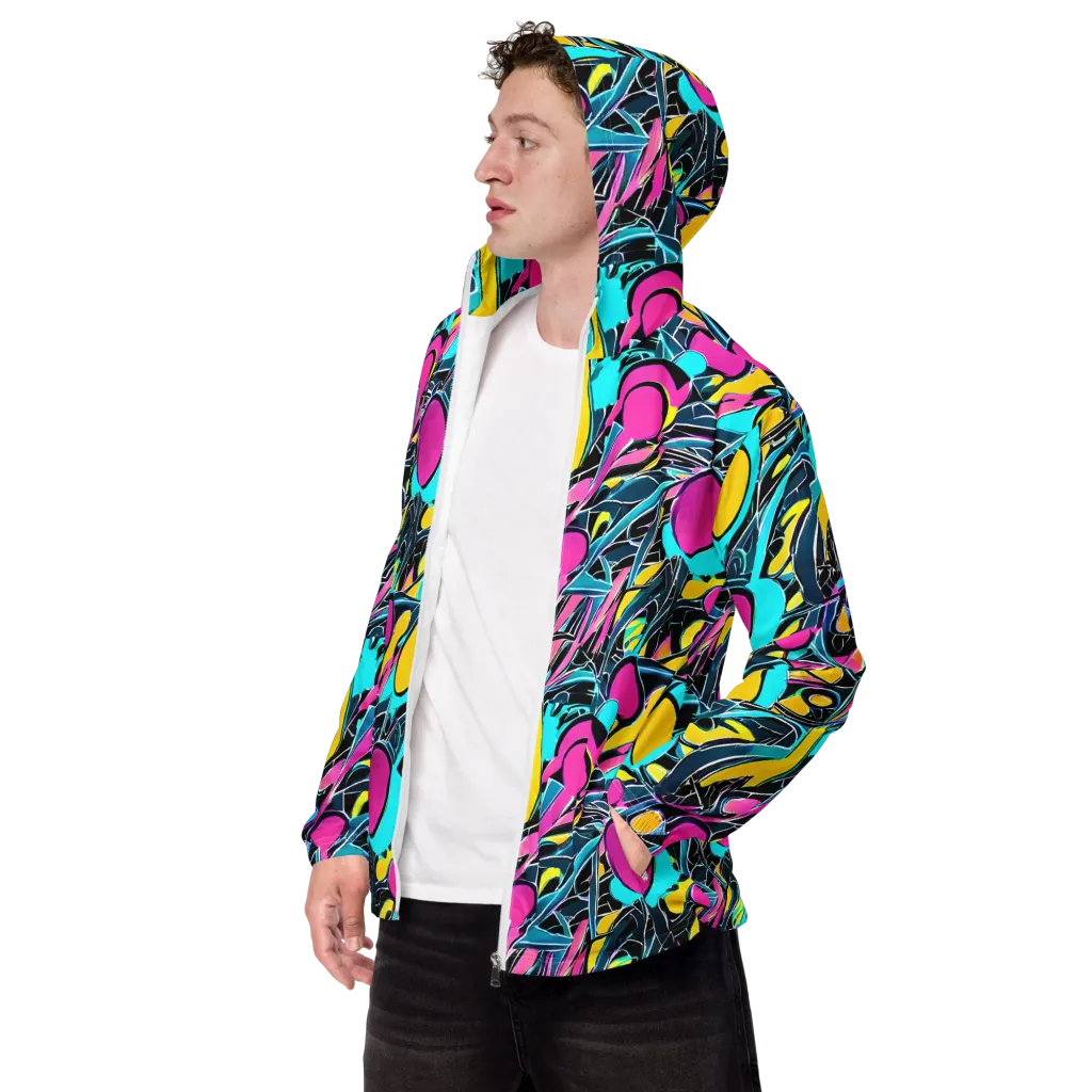 Neon Kinetics on Men's Windbreaker — Left Front