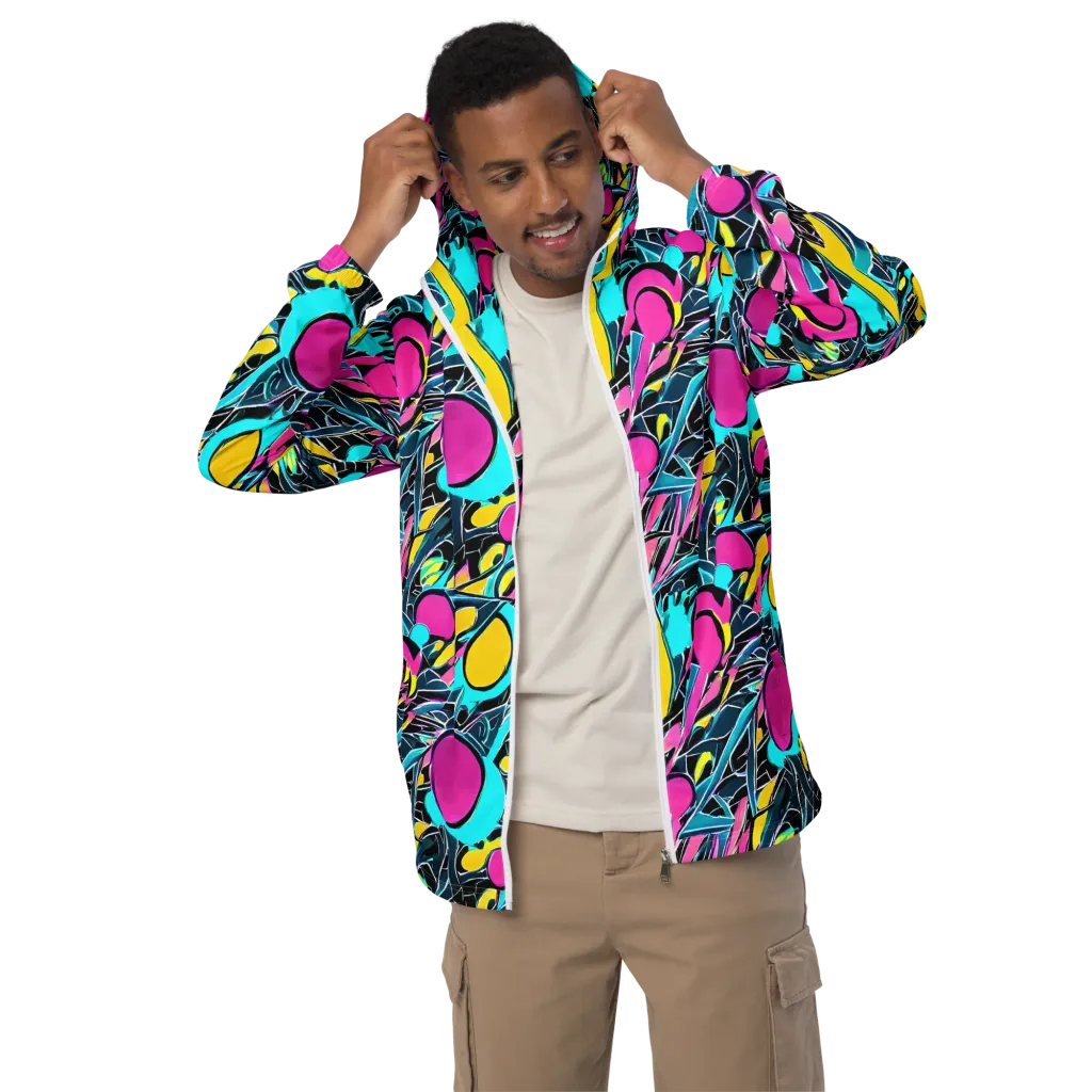 Neon Kinetics on Men's Windbreaker — Front