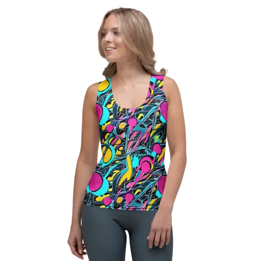 Neon Kinetics on a Women's Tank Top