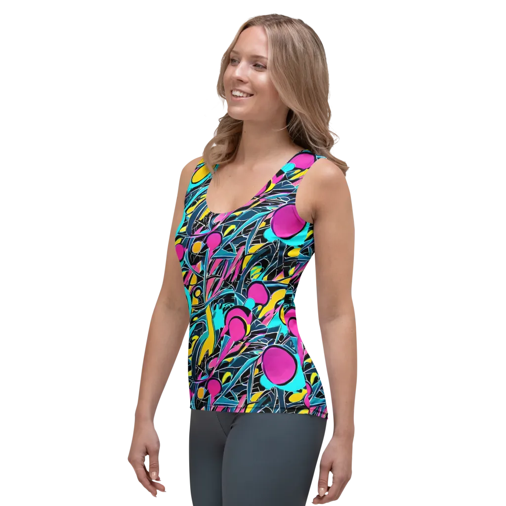Neon Kinetics on Women's Tank Top — Left Front