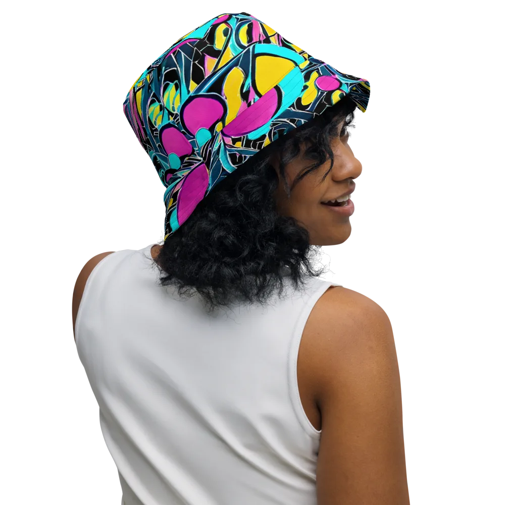 Neon Kinetics on Reversible Bucket Hat — Right Outside