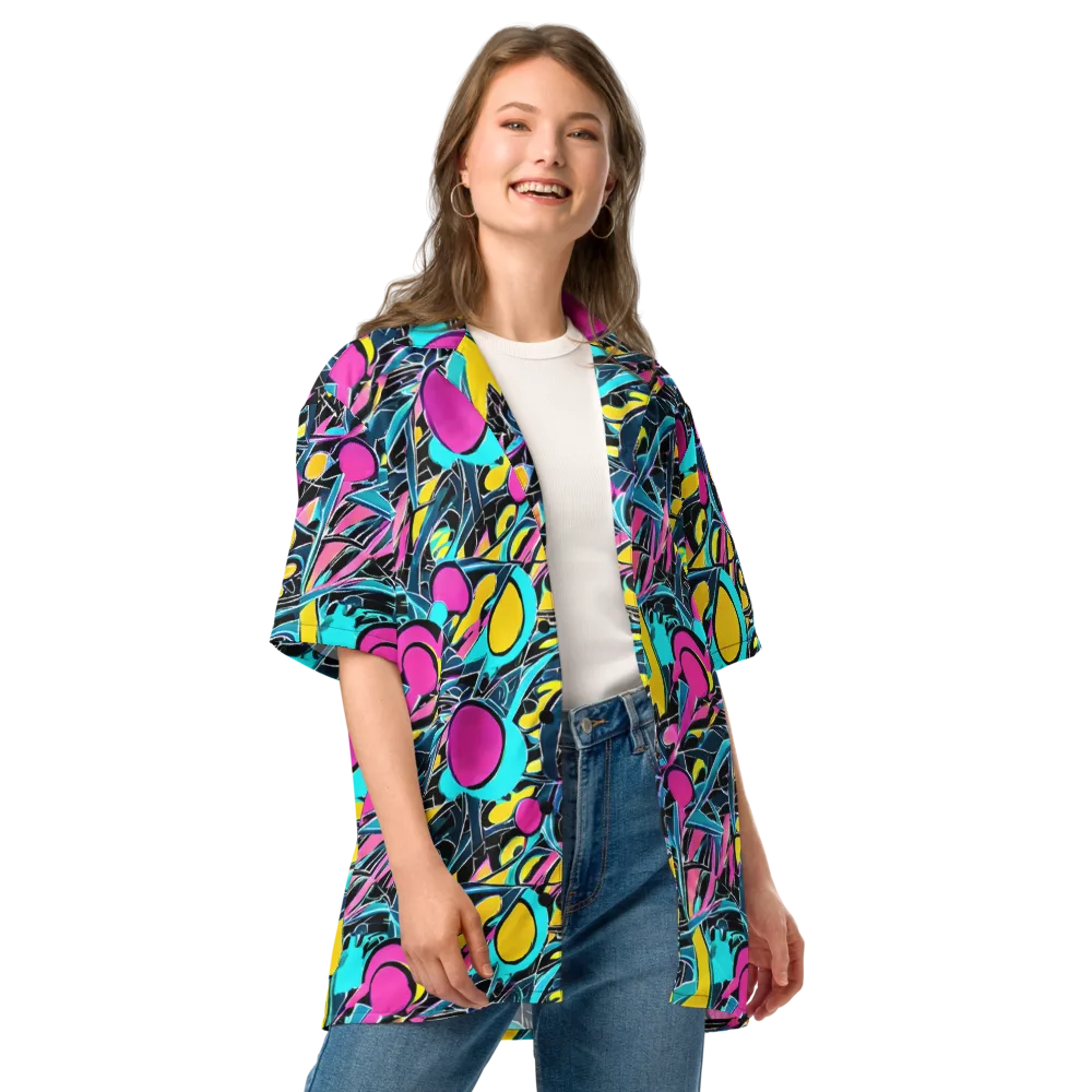 Neon Kinetics on Button Shirt — Front