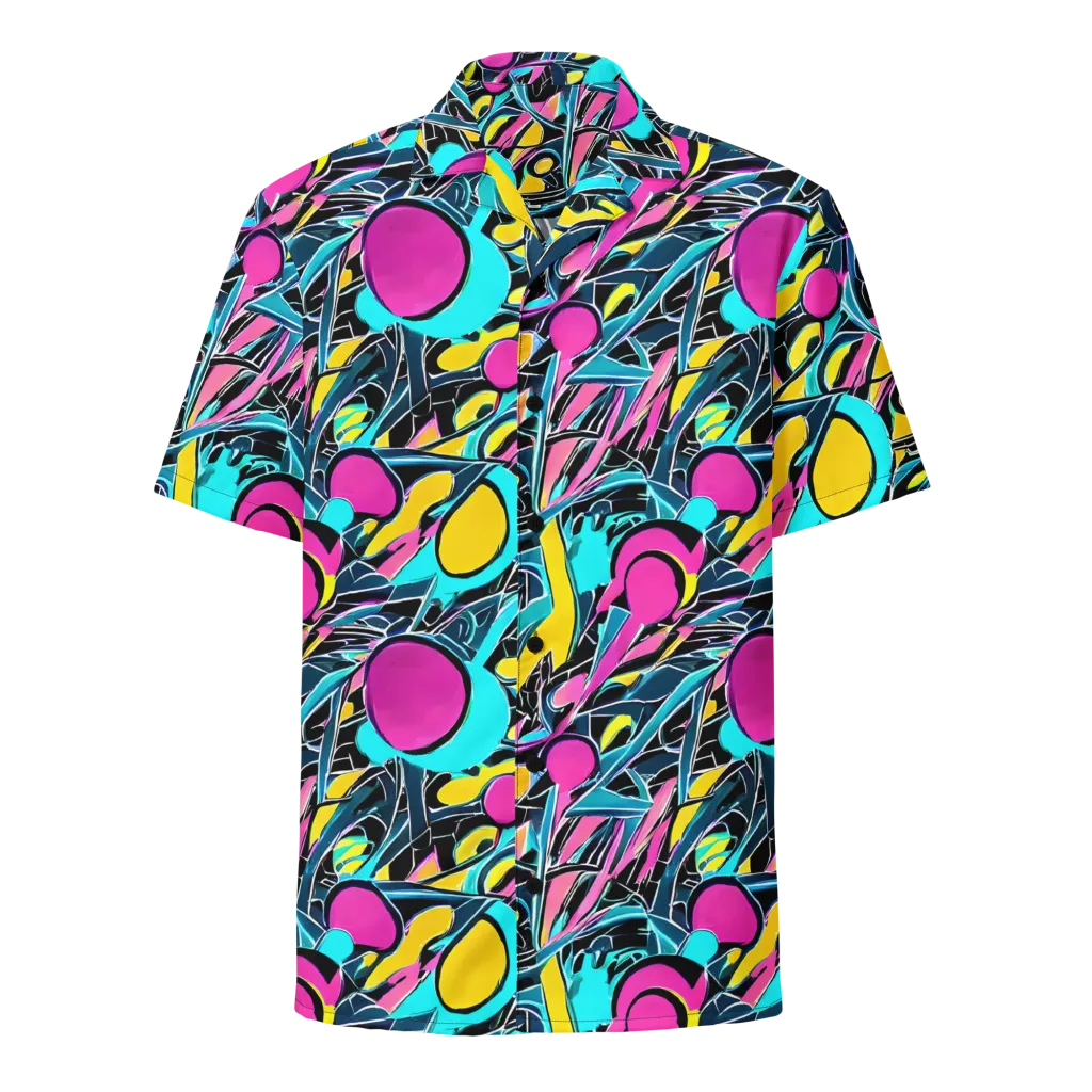 Neon Kinetics on Button Shirt — Front