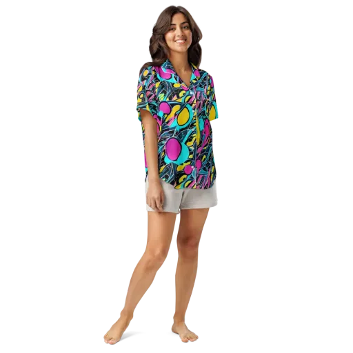 Neon Kinetics on a Women's Short Sleeve Pajama Top