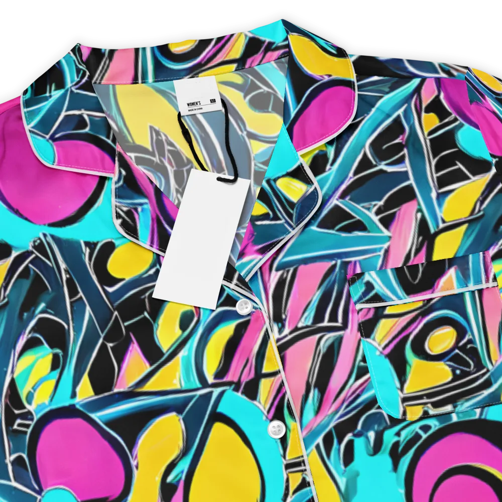Neon Kinetics on Women's Short Sleeve Pajama Top — Product details
