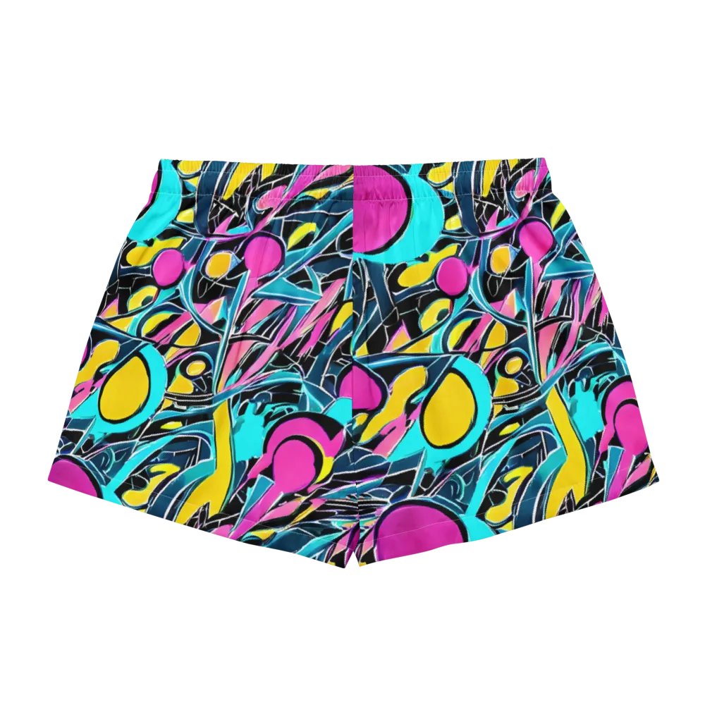 Neon Kinetics on Women's Pajama Shorts — Back