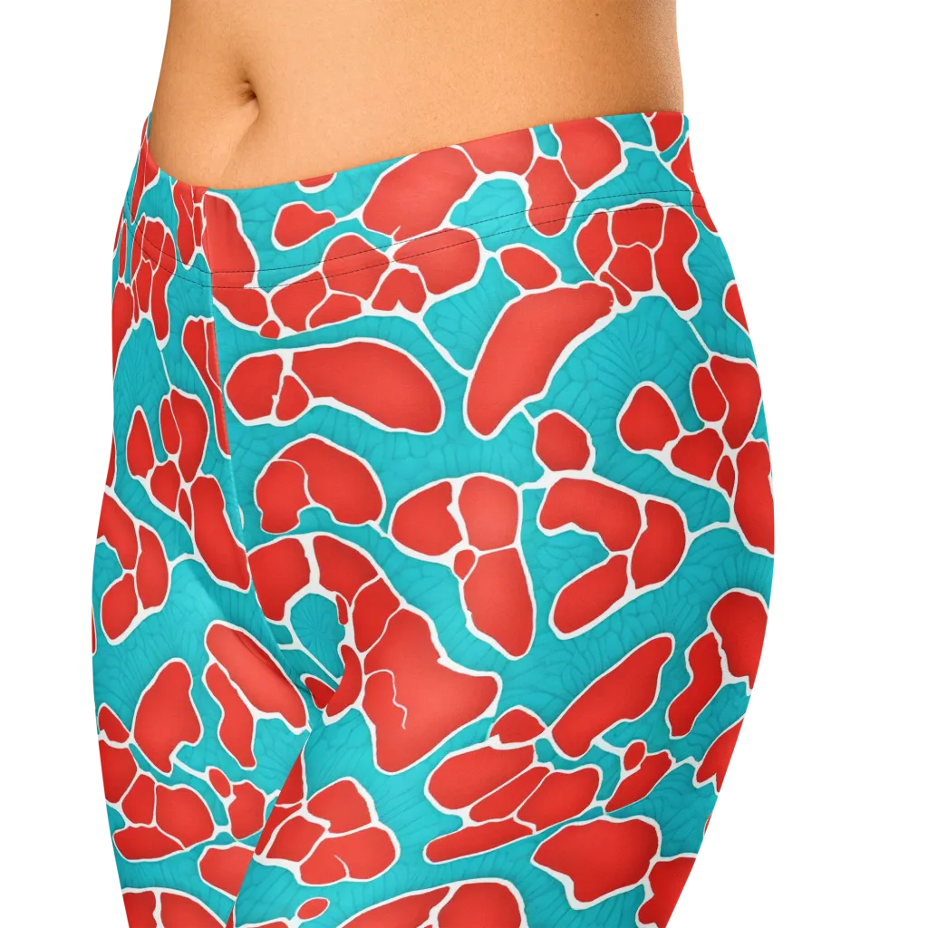 Turquoise Reef on Capri Leggings — Zoomed-in