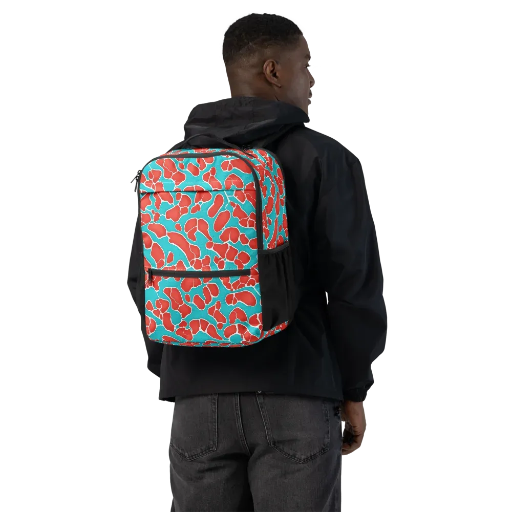Turquoise Reef on Utility Backpack — Back