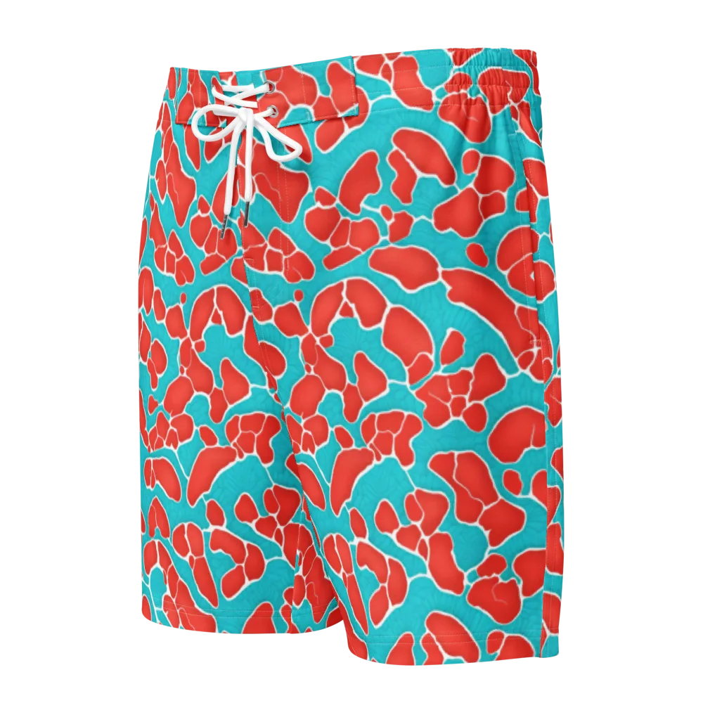 Turquoise Reef on Men's Board Shorts — Front