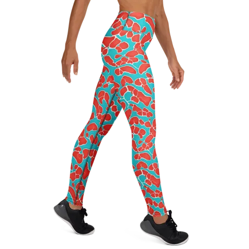Turquoise Reef on a Yoga Leggings