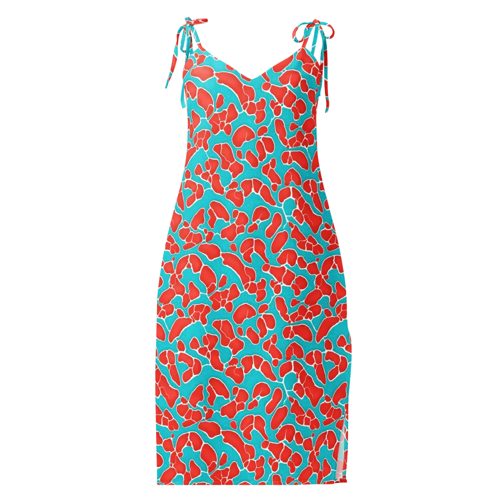 Turquoise Reef on Slip Dress — Front