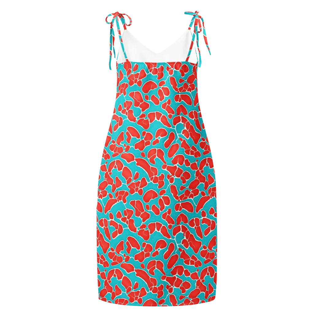 Turquoise Reef on Slip Dress — Back