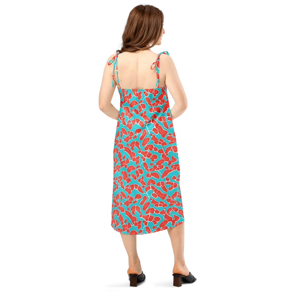 Turquoise Reef on Slip Dress — Back