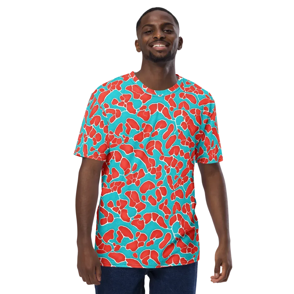 Turquoise Reef on Men's Crew Neck T-Shirt — Front