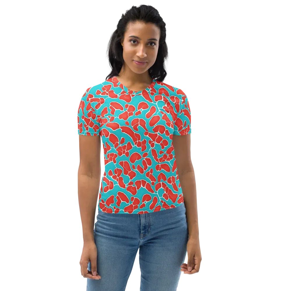 Turquoise Reef on Women's Crew Neck T-Shirt — Front