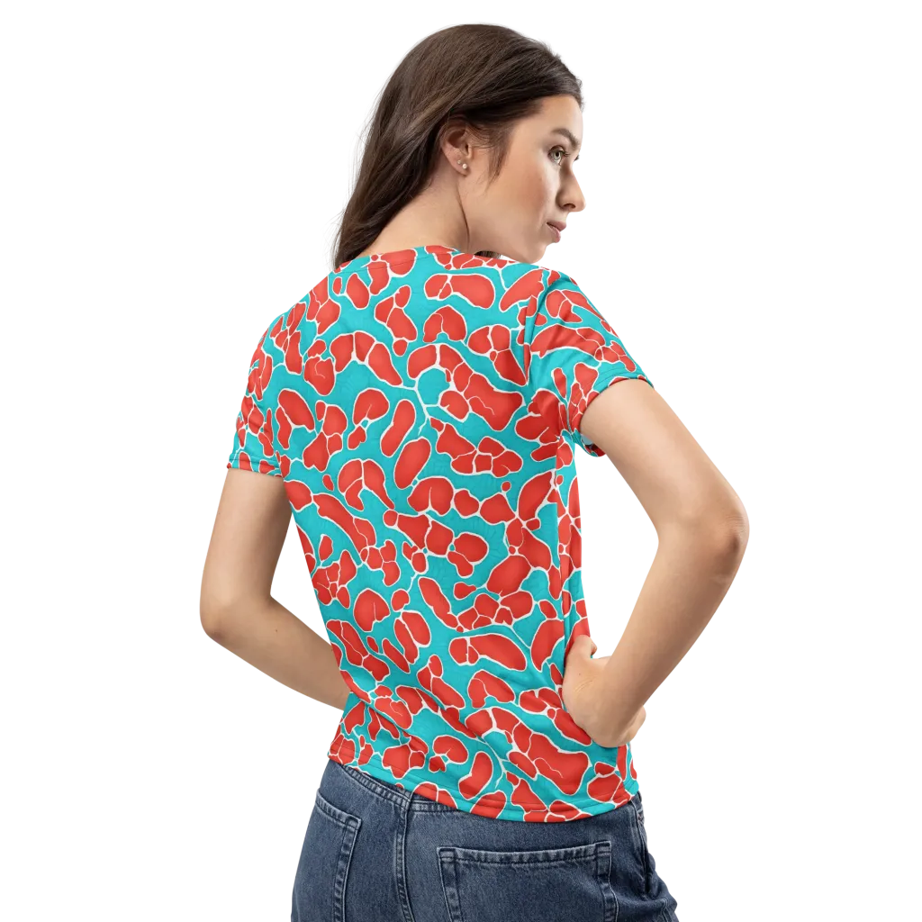 Turquoise Reef on Women's Crew Neck T-Shirt — Back
